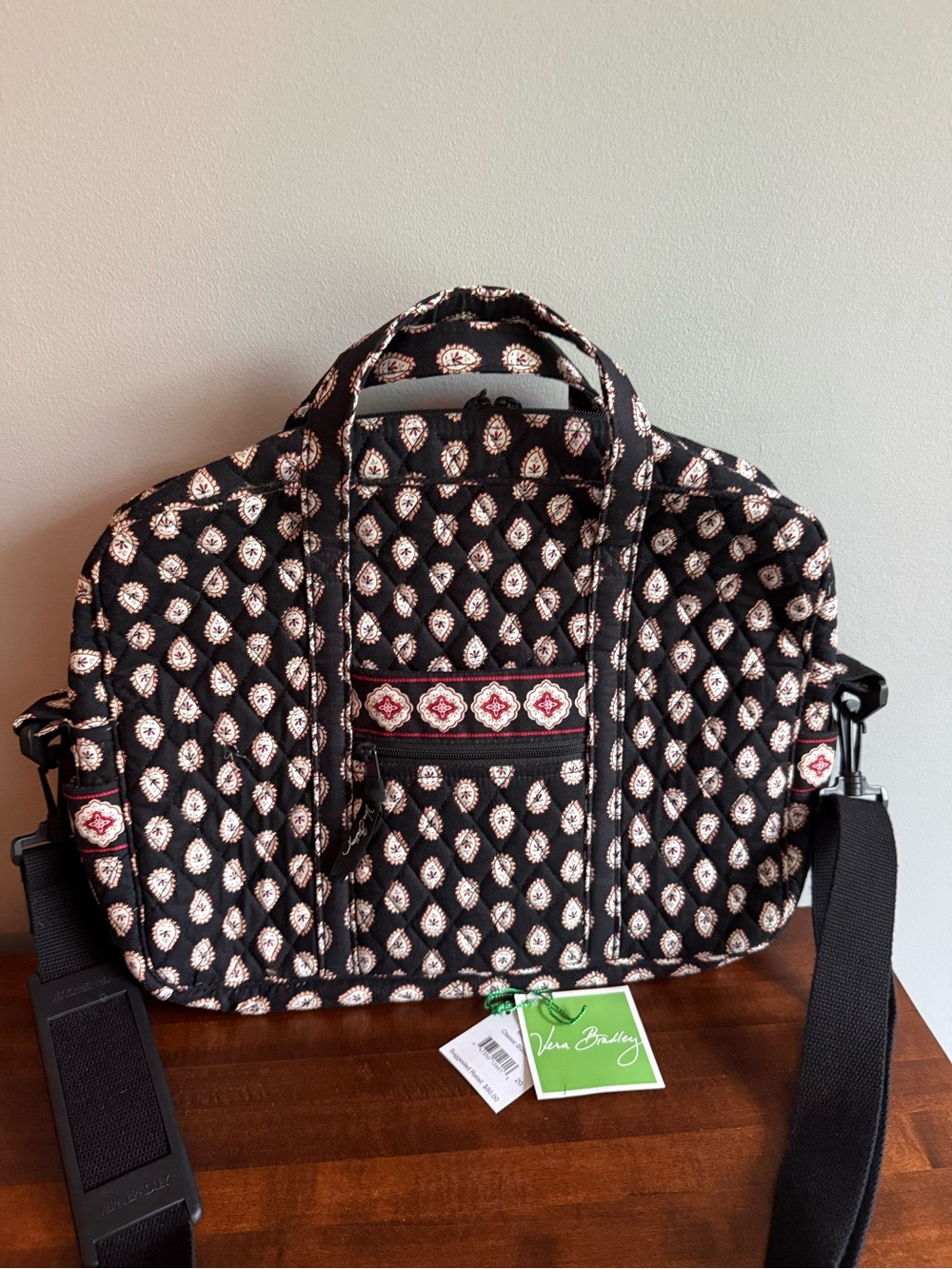 VERA BRADLEY Metro Backpack-Classic Black Paisley